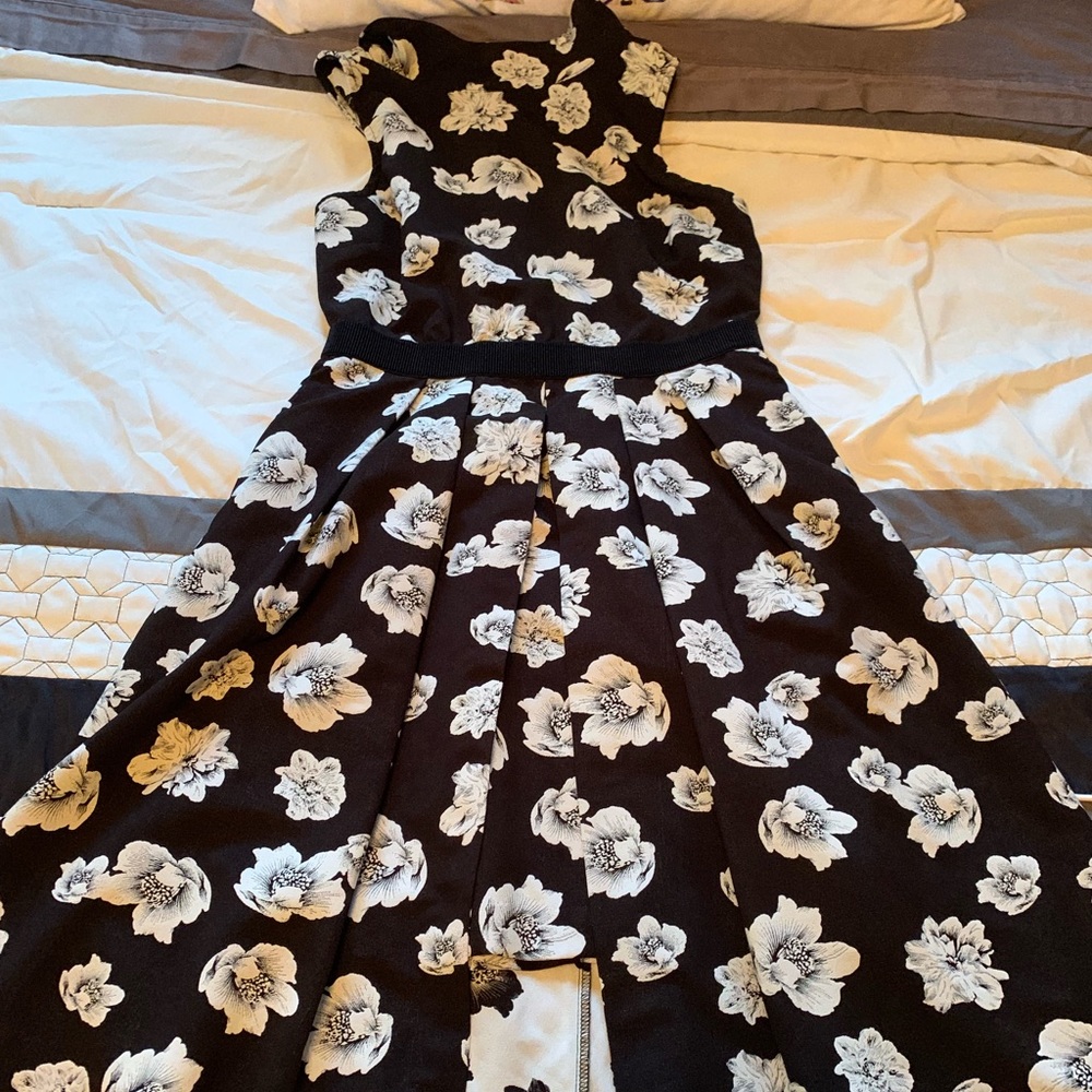 Beautiful Black and White Floral Dress